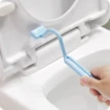 Curved Brush Cleaning Toilet S-shaped Small Toilet Brush Portable Wc Scrubber Curved Side Bending Long Handle Corner Brush - Image 3