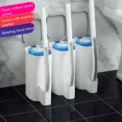 Disposable Toilet Brush Cleaner With Long Handle Bathroom Cleaning Brush With Replaceable Brush Head Toilet Bathroom Accessories - Image 2