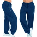 Women Sweatpants Middle waisted Sports Pants Fashion Casual Baggy Trousers Female Joggers Streetwear Loose Straight Leg Pants - Image 4
