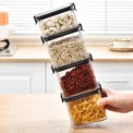 Sealed Jars Kitchen Grain Storage Organizer Large Tank Plastic Moisture-proof Storage Box Household Seasoning Jars Set - Image 4