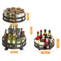 360°Rotation Spice Rack Organizer Jar Non-Skid Carbon Steel Storage Tray For Seasonings And Spices Cans For Kitchen Accessories - Image 5