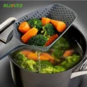 1Pc Black Cooking Shovels Vegetable Strainer Scoop Nylon Spoon Large Colander Soup Filter Kitchen Tools