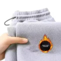 Men's Winter Fleece-Lined and Thickened Loose-Fit Casual Trousers Style Heavyweight Walf Checks Sportswear - Image 2