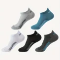 10 Men's Socks High Quality Women's Low Cut Round Neck Ankle Socks Sports Mesh Breathable Summer Autumn Men's Boat Socks - - Image 2