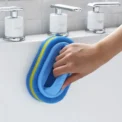 Cleaning Brush with Handle Kitchen Sponge Wipe Thickening Bathroom Tile Cleaning Sponge Household Stain Removal Clean Tools - Image 2