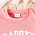 2PCS Summer 0-4 Years Old Cute Fashion Trend Baby Girls Universal Comfortable Soft Daddys Mini Letter Multicolor Plaid Set - - Image 6