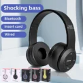 TWS Stereo P47 Headset 5.0 Wireless Bluetooth Headset Noise Reduction Folding Series Wireless Sports Game Headset for Smartphone
