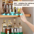 Rotating Tray Spice Rack Pantry Cabinet Turntable With Base Storage Bin Kitchen Organizer For Seasoning Cosmetic Storage Box - Image 4