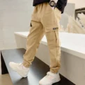 New Spring Autumn Boys Pants Casual Long Style Trousers For Kids 3- 12 Years Old Teenage Children Sport Outdoor Pants - Image 2