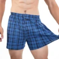 1PC Mens Sleepwear Plaid Pajama Bottoms At Home Plus Size Boxers Brief For Men High Waist Allo Pants Cotton Slacks Sleep Bottoms - - Image 4