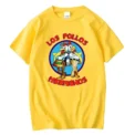 LOS POLLOS Hermanos Funny Printed T-Shirt Men Fashion Casual Short Sleeves Summer Cotton Breathable Tshirt Chicken Brothers Tees - Image 3