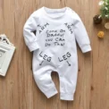 Newborn Baby Romper Jumpsuit Casual Clothes for Boys 2Colors New Letters Print infant Boys One Piece Climb Clothing for 0-18M - - Image 2