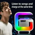 Wireless Charger Station Desk Lamp Night Light Alarm Clock Bluetooth Speaker For iPhone Samsung Xiaomi Fast Charging Stand Pad - Image 5