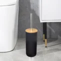 Black Toilet Brush for Bath Fashion Clean Tool Flexible Soft Bristles Cleaning Brush Modern Bathroom Accessories - Image 2