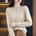 Women Sweater O-neck Autumn Winter Basic Pullover Warm Casual Pulls Jumpers Korean Long-sleeved Solid Knitwear Bottoming Shirt - Image 5