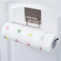 1/4 Of The Kitchen Wall Hanging Paper Towel Rack, Perforation-Free Dish Cloth, Plastic Wrap Stainless Steel Organizer Hooks - Image 2
