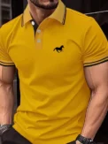 New Men's T-shirt Classic Short sleeved Polo Shirt Summer Top Casual T-shirt Button Lapel Super Large S-3XL Casual Polo Shirt - - Image 5