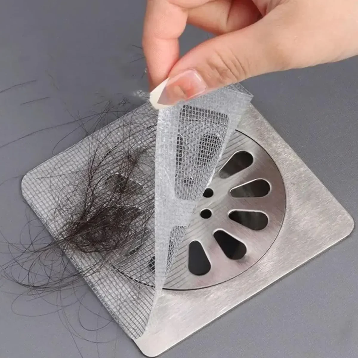 Disposable Shower Drain Hair Catcher Mesh Shower Drain Covers Floor Sink Strainer Filter Hair Stopper For Bathroom Kitchen - Image 2
