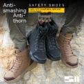 Steel Toe Anti-puncture Protection Safety Shoes Slip Resistant Indestructible Safety Shoes High Top Anti Shock Shoes for Men - Image 4