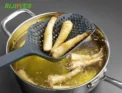1Pc Black Cooking Shovels Vegetable Strainer Scoop Nylon Spoon Large Colander Soup Filter Kitchen Tools - Image 4