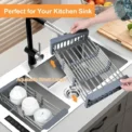 The Bowl Drying Rack Is Expandable and Suitable For Kitchen Sinks The Metal Bowl And Dish Drain Is Multifunctional and The Bow - Image 2