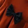 For Girls In Autumn Cute Bow Tie, Long Sleeved Temperament A-Line Princess Dress - Image 6
