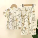 Children Underwear Set Pure Cotton Summer Autumn New Boys Long-sleeved Pajamas Girls Home Clothing Children's Clothing - Image 4