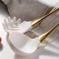 1Pc Silicone Kitchenware Cooking Utensils White Gold Kitchen Accessories Spatula Turner Heat-resistant Pasta Colander Shovel - Image 3