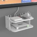 Wifi Storage Rack Bedroom Wall Wireless Perforation-Free Shelf Storage Box Hanging Wall Remote Control Shelf Set-Top Box Router - Image 2