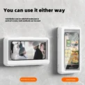 Bathroom Waterproof Phone Holder Home Wall Phone Case Stand Box Self-adhesive Touch Screen Phone Bracket Shower Sealing Storage - Image 2