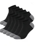 10 Men Ankle Socks Classic Fashionable Black White And Gray Color Matching Comfortable Breathable Sweat Absorbing Socks - - Image 4