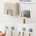 4Pcs Kitchen Storage Rack, Punching-free Wall Under Cabinet Cutting Board , Multi-functional , Accessories - Image 6