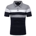 New men's color block top for foreign trade, seasonal men's polo