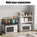 Kitchen Elevated Design Seasoning Rack Microwave Storage RackBilayer Oven Modern Minimalism Kitchen Accessories Organizer - Image 3