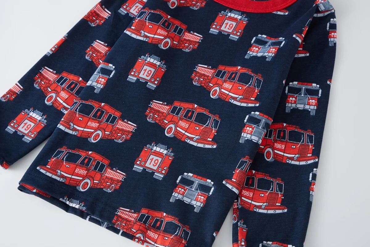 100% Cotton Children's Pajama Set 1-8 Year Old Boys and Girls Full Print Cartoon Pajama 2ps Comfortable Long Sleeve Home suit - Image 3