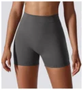 Women's Sexy Stretch Yoga Shorts With Hip Lifting And Abdominal Tightening Tight Fitness Wearing Running Pants Externally - Image 5