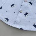 2PCS Baby Set Hot Summer All Over Crown Random Print Pattern Standing Neck Short Sleeve Shorts Set - Image 4