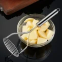 Stainless Steel Potato Masher Pumpkin Garlic Vegetable Fruit Easy Mud Press Grinder Children Food Crusher Kitchen Accessories - Image 3