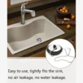 1pc Durable Rubber Bathtub Drain Stopper With chain Sink Plug Strainer, Lightweight And Sturdy For Bathroom & Kitchen - Image 2