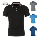 Summer Men Office Business Polo Shirt Spring Pure Solid Casual Short Sleeve Golf Shirt  Breathable Unisex Shirt Dropshipping