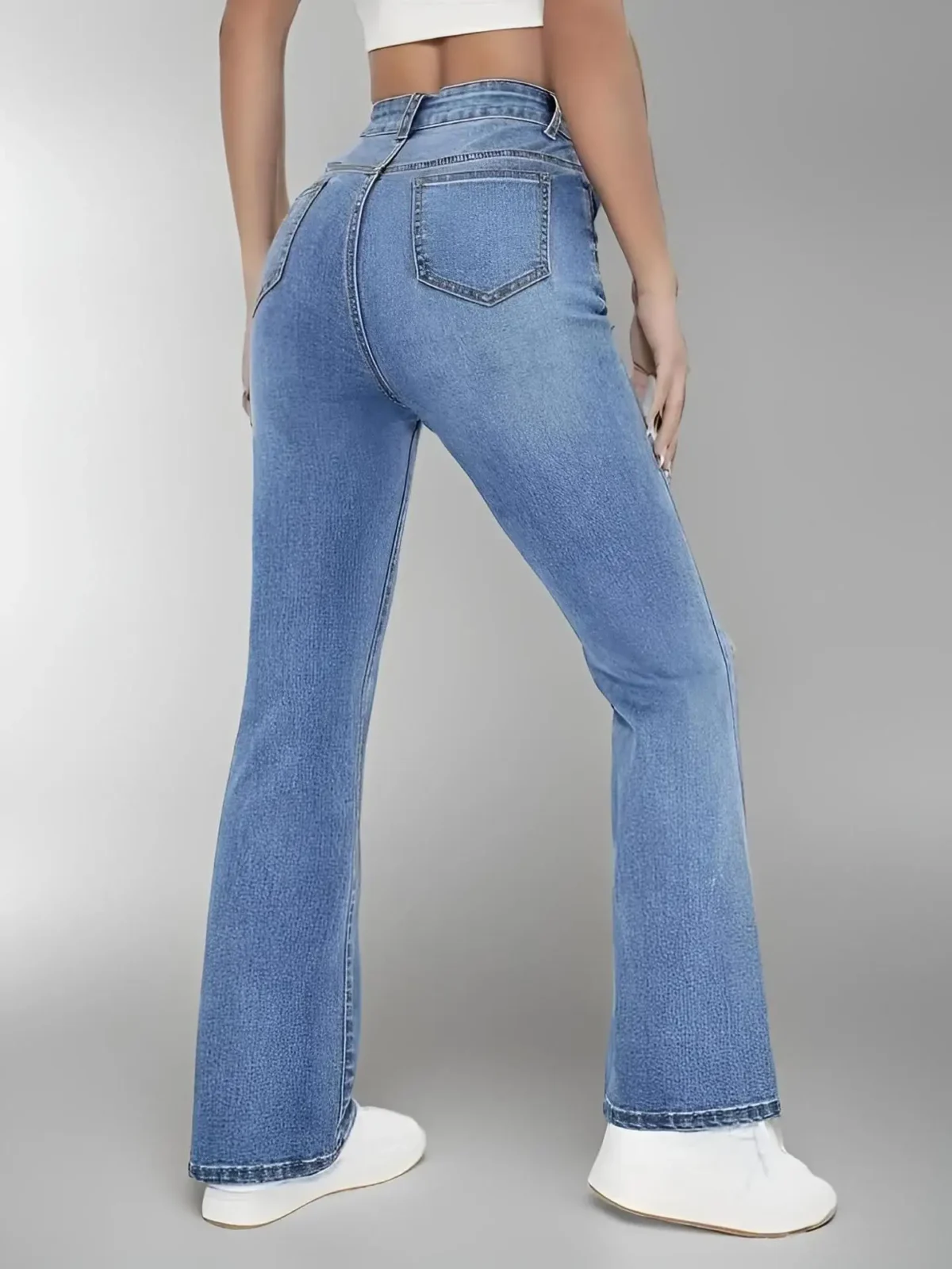 New women's hot jeans slimming  style casual versatile high waist washed Denim trousers for women - Image 3