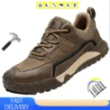 New Fashion Steel Toe Cap Shoes For Men Work Boots Puncture-Proof Safety Shoes Protective Working Shoes Security Sneakers
