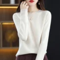 Women Sweater O-neck Autumn Winter Basic Pullover Warm Casual Pulls Jumpers Korean Long-sleeved Solid Knitwear Bottoming Shirt - Image 4
