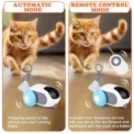 Smart Cat Toy 2 Modes Automatic Moving Remote Controlled Toy Car for Cats Dogs Interactive Playing Kitten Training Pet Supplies - Image 5