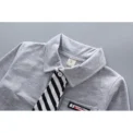 Child long sleeve suit 2-piece set 0-5 years old Baby boy Lapel shirt with tie - Image 5