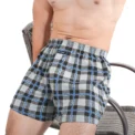 1PC Mens Sleepwear Plaid Pajama Bottoms At Home Plus Size Boxers Brief For Men High Waist Allo Pants Cotton Slacks Sleep Bottoms - - Image 6