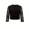 Women' Solid Casual Outwear Lace Long Sleeve Jacket Y2k Spring Autumn Elegant Zipper Coat Office Wear Slim Office Coat Crop Top - - Image 3