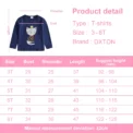 Spring Autumn Girls Tops Long Sleeve Kids Cotton T-shirts Cat Print Applique Children Casual Tees School Home Kids Wear - Image 6