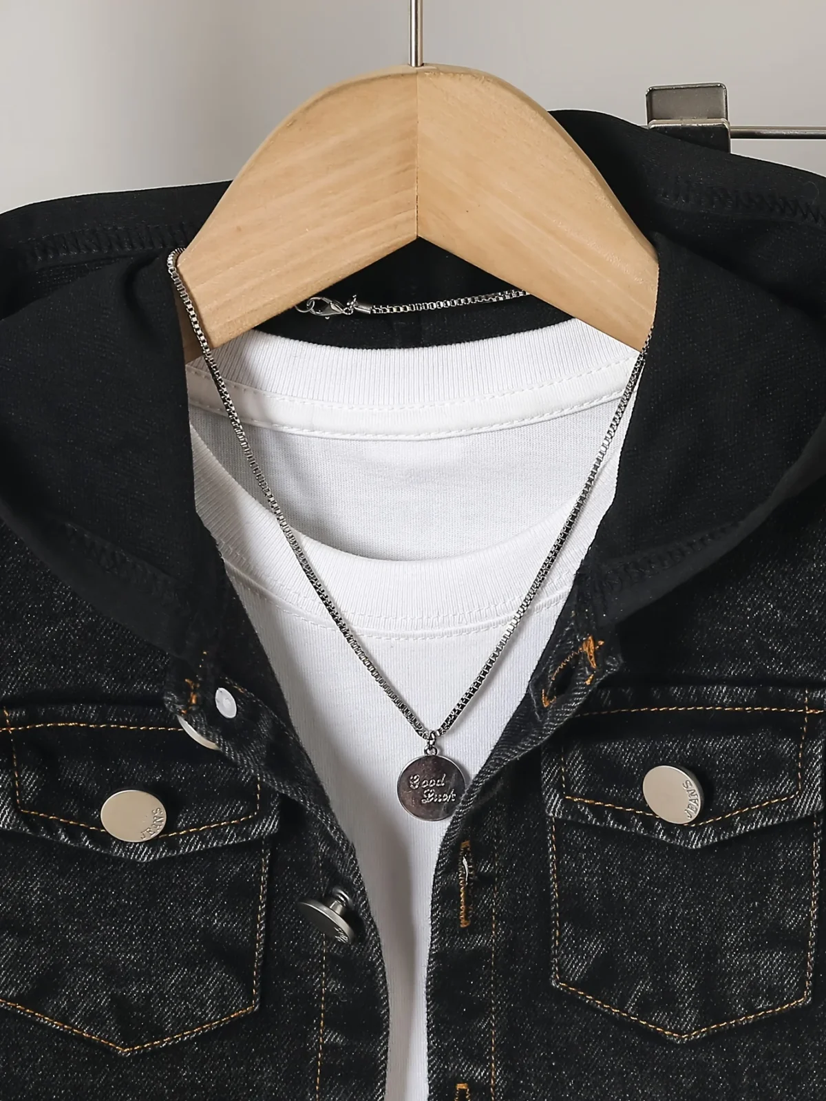 2-Piece Fall/Winter Baby Boy Trend Fashion Vintage Denim Jacket + Casual Sports Sweatpants 2 Casual Outing Suit - Image 3