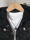 2-Piece Fall/Winter Baby Boy Trend Fashion Vintage Denim Jacket + Casual Sports Sweatpants 2 Casual Outing Suit - Image 3